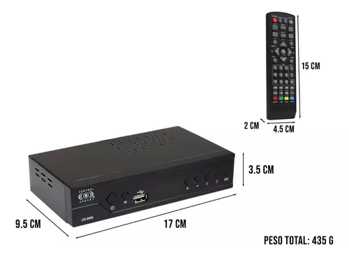 Decodificador Y Convertidor Digital Tv Full Hd 1080p Eo Safe Imports  Esi-4297 Color Negro