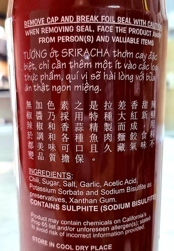 Imagen 6 de 8 de Sriracha Salsa Picante 793g Original
