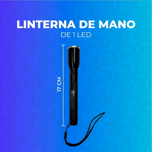 Imagen 2 de 10 de Linterna Led Pequeña De Mano A Pilas Aluminio Camping