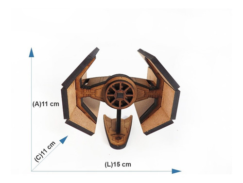 Imagem 2 de 6 de Quebra Cabeça 3d Mini Nave Tie Advanced