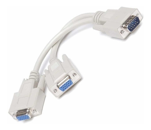 Cable Vga Splitter Tipo Y Para Clonar 2 Pantallas En 1 Pc