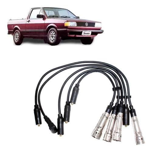 Juego Cables Bujia Para Volkswagen Saveiro 1.6 1.8 1986 92  