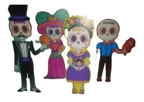 Figuras Decorativa Dia De Muertos Mdf