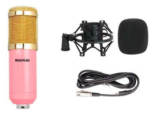 Imagen 1 de 9 de Microfono Condenser Bm800 Rosa Estudio Stream Youtuber Radio