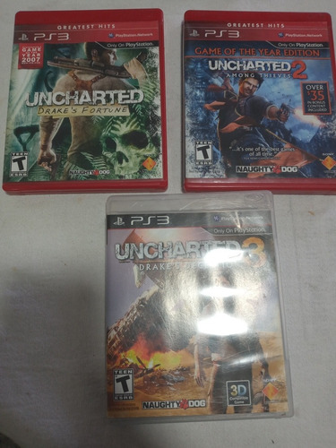 Lote De Juego Uncharted /2/3 Ps3 Ver Fotos (Usado)