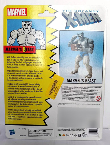 Marvel Legends X-men Beast (gris) The Uncanny Retro Hasbro (Usado)
