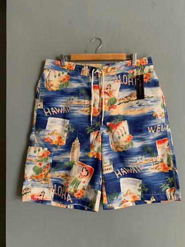 Short Para Caballero Polo Ralph Lauren Talla L Motivo Hawái