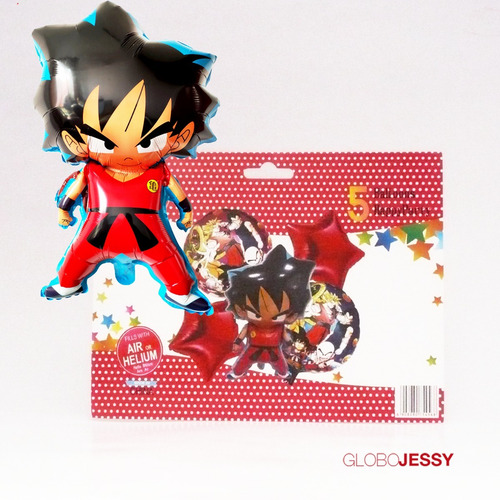 Globo Metalizado Set 5 Pzas Globo De Goku Cuerpo Completo.. | Cuotas sin interés Globo Metalizado Set 5 Pzas Globo De Goku Cuerpo Completo.. | Cuotas sin interés