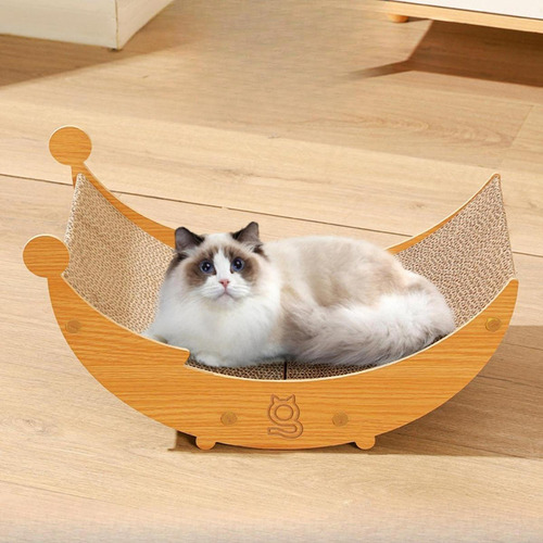 Cama Rascadora Para Gatos, Tumbona Para Gatos, Papel L Roble