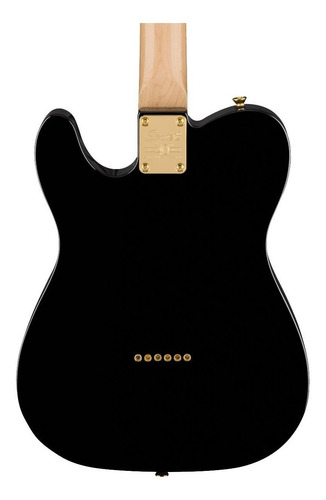 Guitarra elétrica Squier by Fender 40th Anniversary Telecaster de nyatoh 2022 black poliuretano brilhante com diapasão de louro indiano