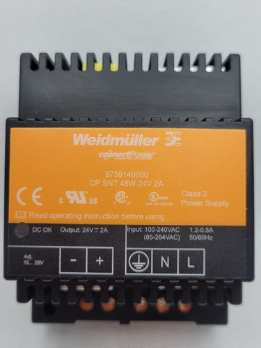 Fonte Alimentação Cp Snt 48w 24v 2a 50/60hz Weidmuller