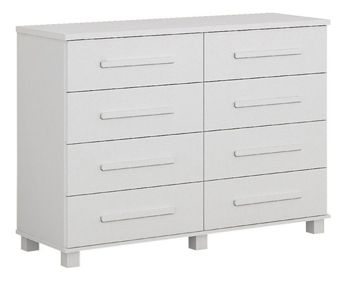 Cômoda Para Quarto Mdf/mdp 8 Gavetas San Marino