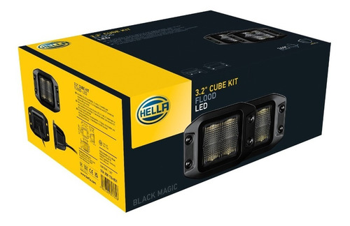 Kit Hella Black Magic Cubo 3.2  Led (par)-flood Beam Embut