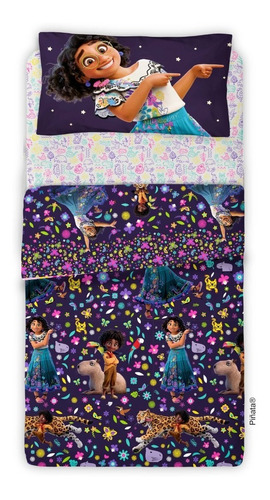 Juego De Sabanas Piñata Soft Encanto Disney 1 1/2 Pza