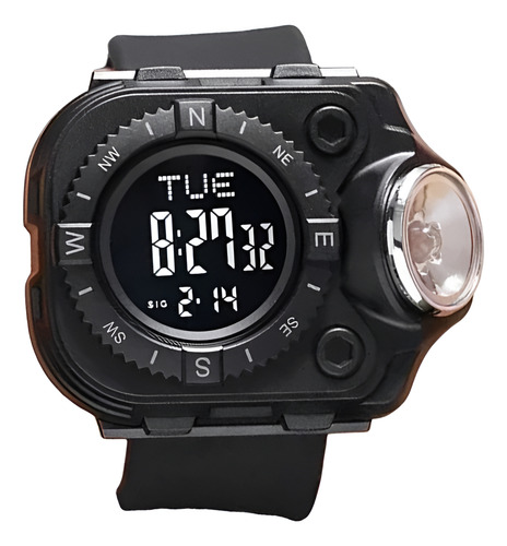 Reloj Antialérgico Deportivo Para Hombre Con Linterna