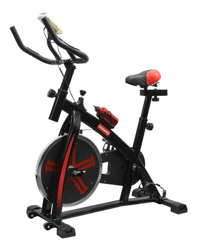 Bicicleta ergométrica Nagano 102058588 para spinning cor preto e vermelho