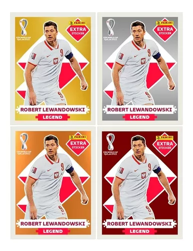 KEVIN DE BRUYNE (Bélgica) - KIT COM AS 4 FIGURINHAS EXTRA LEGENDS - OURO