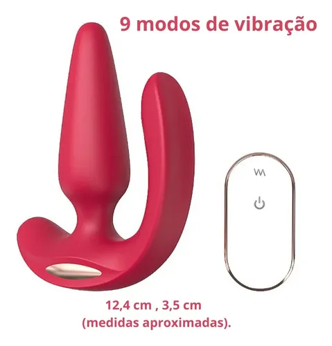 Plug Anal Vibrador Potente Vaginal Estimula Períneo Ponto G