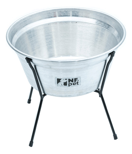 Comedouro Aramado Simples Nf Pet Alumínio 2,5 L