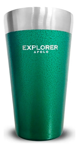 Vaso Térmico De Acero Inox 473 Ml Mate Térmico Bombilla Color Verde