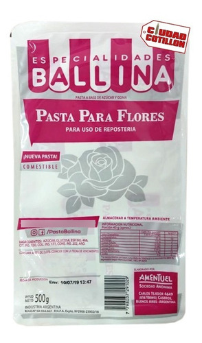 Pasta Para Flores Ballina X 500g - Ciudad Cotillón