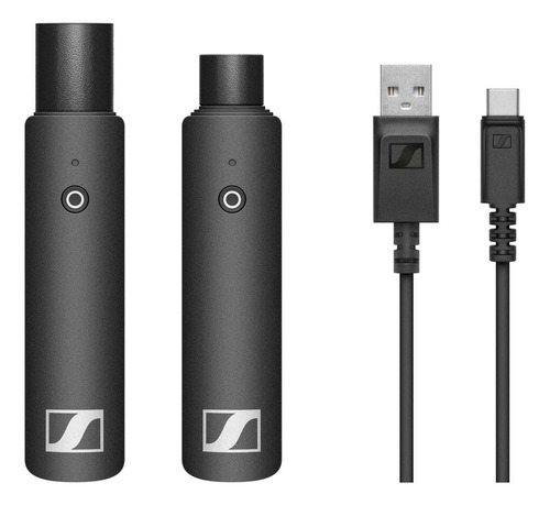 Sistema Micrófono Inalámbrico Xlr Con Cargador Y Correas Negro