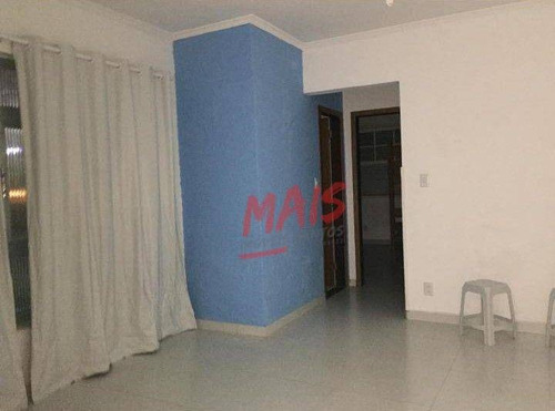 Apartamento Frente Ao Mar Com Vista, Com 2 Dormitórios + Dependência, Para Alugar, 120 M² - Ponta Da Praia - Santos/sp - Ap5879