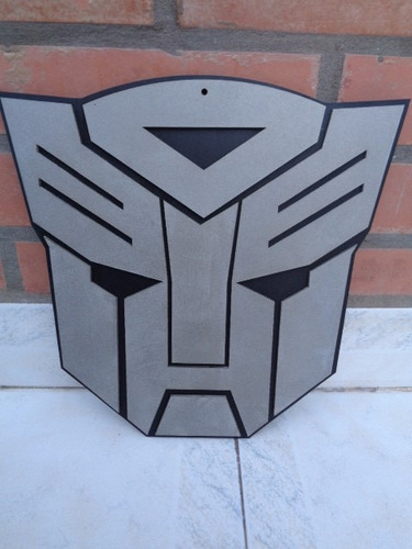Transformers Autobots Logo Madera Con Relieve Serie Animada