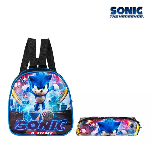 Kit Sonic Mochila Infantil Pequena Runner Filme De Costa