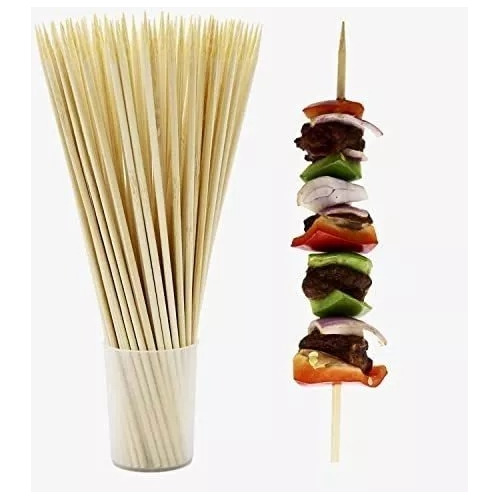 Palillos Pinchos De Bambu  Chuzos Brochetas 15cms X100 Unds