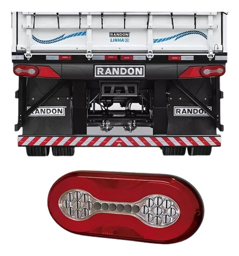 Par Lanterna Traseira Phantom 42 Leds 24v Carreta Randon