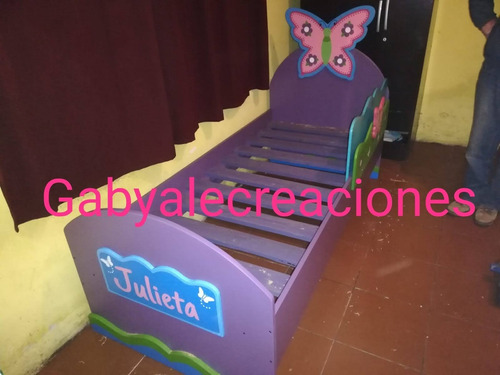 Cama Infantil Unica Mariposas Personalizadas Dia Del Niño