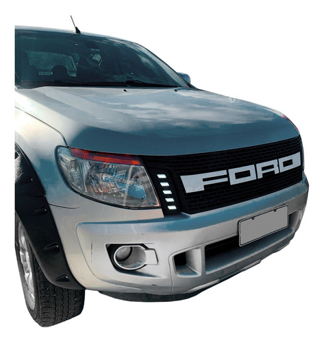 Careta Frontal Spaco Plástico Ford Ranger T8 Con Logo Y Led