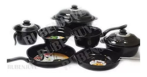 Imagen 3 de 10 de Bateria Cocina Completa Ollas Sarten Italiana Exahome