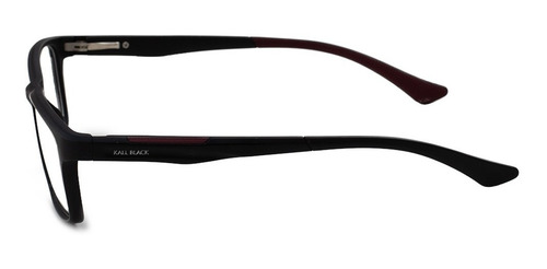 Armação De Oculos Masculino Kallblack Retangular Cor Vermelho Tamanho