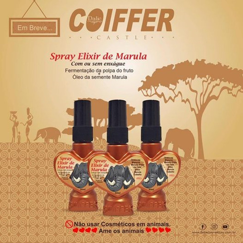 Imagem 2 de 5 de Spray Elixir Marula Coiffer 80ml Repositor Lipídico