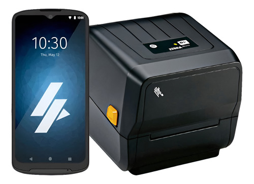 Impressora Zebra Zd220 + Coletor De Dados Tc15 Combo