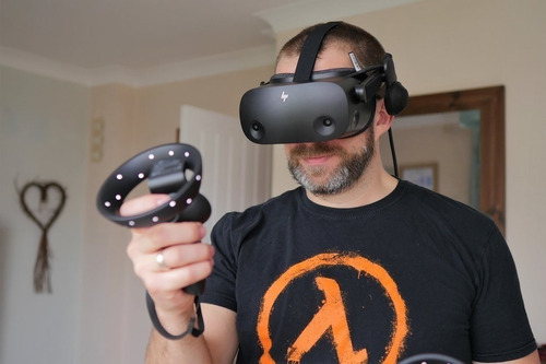 Auriculares de realidad virtual HP Reverb G2 y gafas VR