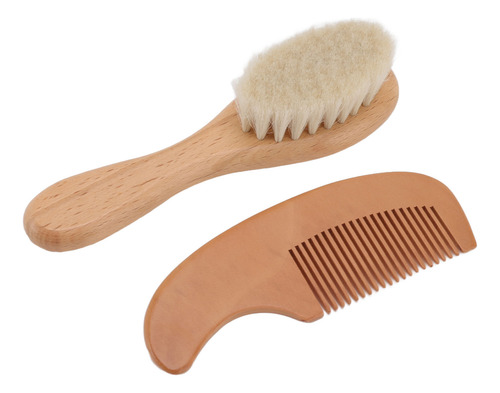 Conjunto De Escovas E Pentes De Cabelo Para Bebês Em Madeira