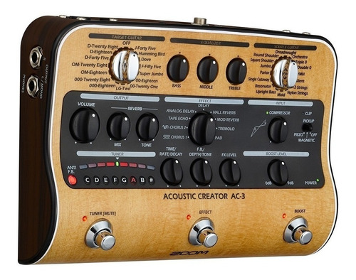 Pedalera Zoom Ac-3 Para Acústica Creator Pedal Preamp Ac3