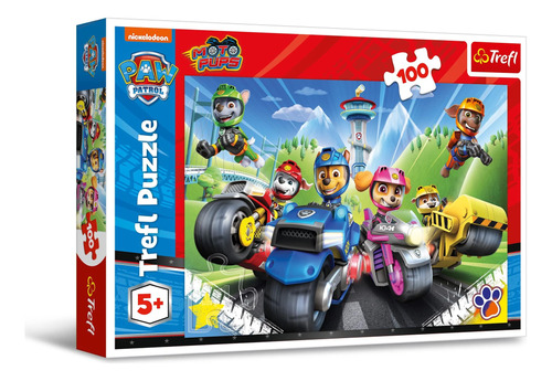 Trefl Paw Patrol En Motos - Rompecabezas De 100 Piezas Para 