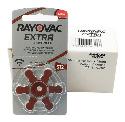 Imagen 5 de 6 de 60 X Pilas Audifono Rayovac 312 Pr41 Extra Envío Gratis
