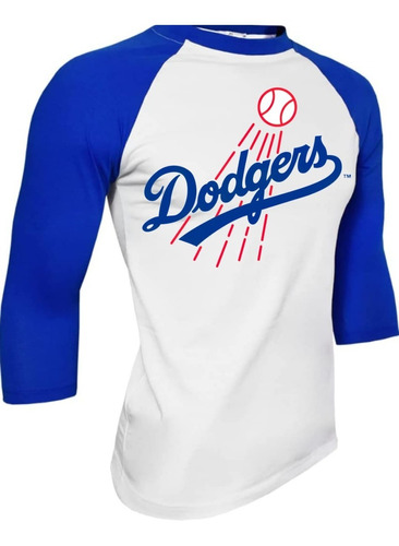 Playeras Tipo Beisbolera De Dodgers