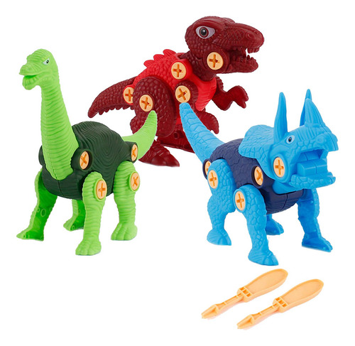 Juego De Bloques De Construcción De Dinosaurios E Diy, Rompe