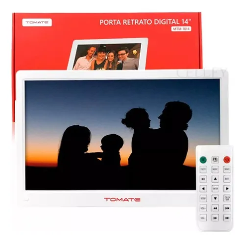 comprar Porta Retrato Digital Som Video Controle Remoto 14 Usb Card
