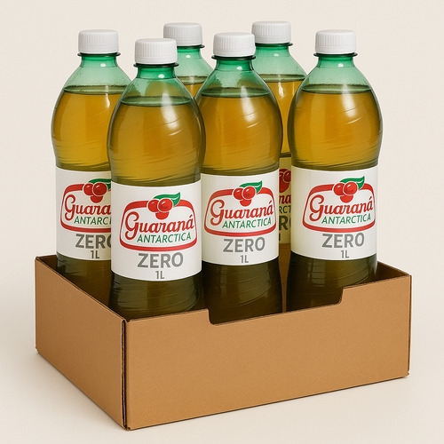 Guarana Antarticta Zero Pet 1l Fardo Com 6 Und - Sem Açucar