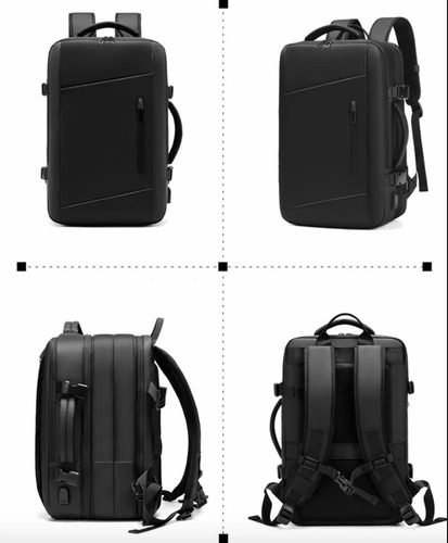 Mochila Maleta Impermeable Antirrobo Expansible 35l Usb