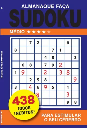 Almanaque faça Sudoku - Nível Médio, de On Line a. Editora IBC - Instituto  Brasileiro de Cultura Ltda, capa mole em português, 2018