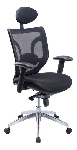 Cadeira Presidente Boss Design Tela Mesh - Estrela Alumínio