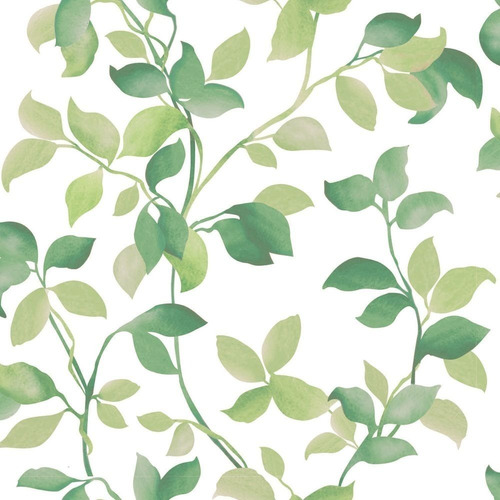 Imagen 1 de 7 de Papel Muresco Vinilico Allegra Hoja Verde 73011 Soul
